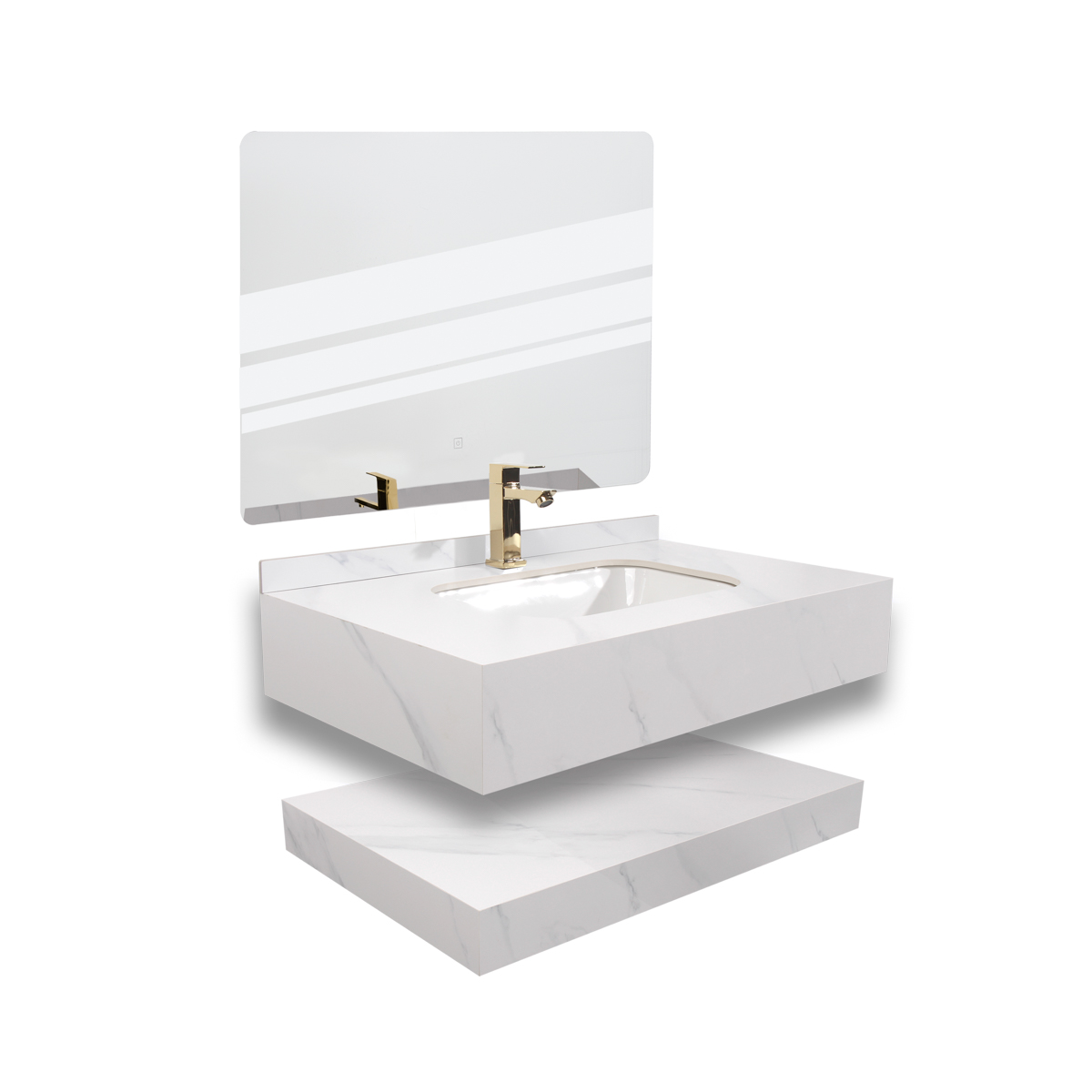 Bancada de Porcelanato c/ Cuba de Cerâmic...